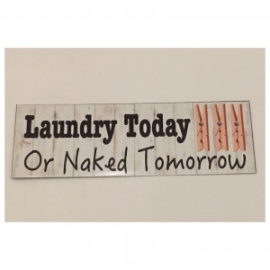 Laundry Room Today Naked Pegs Washing Sign Tin Wall Plaque Chic House    292045964050